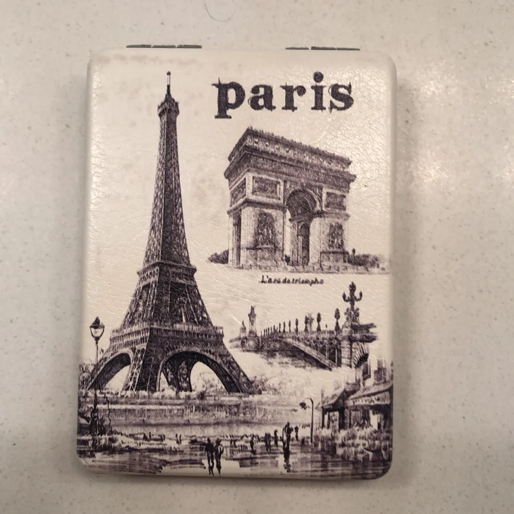Paris Black and White Compact Mirror Travel